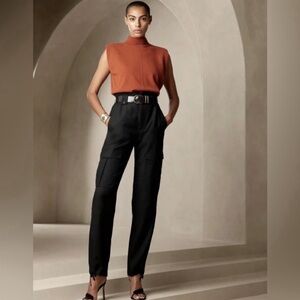 Banana Republic Black High Waisted Cargo Pant